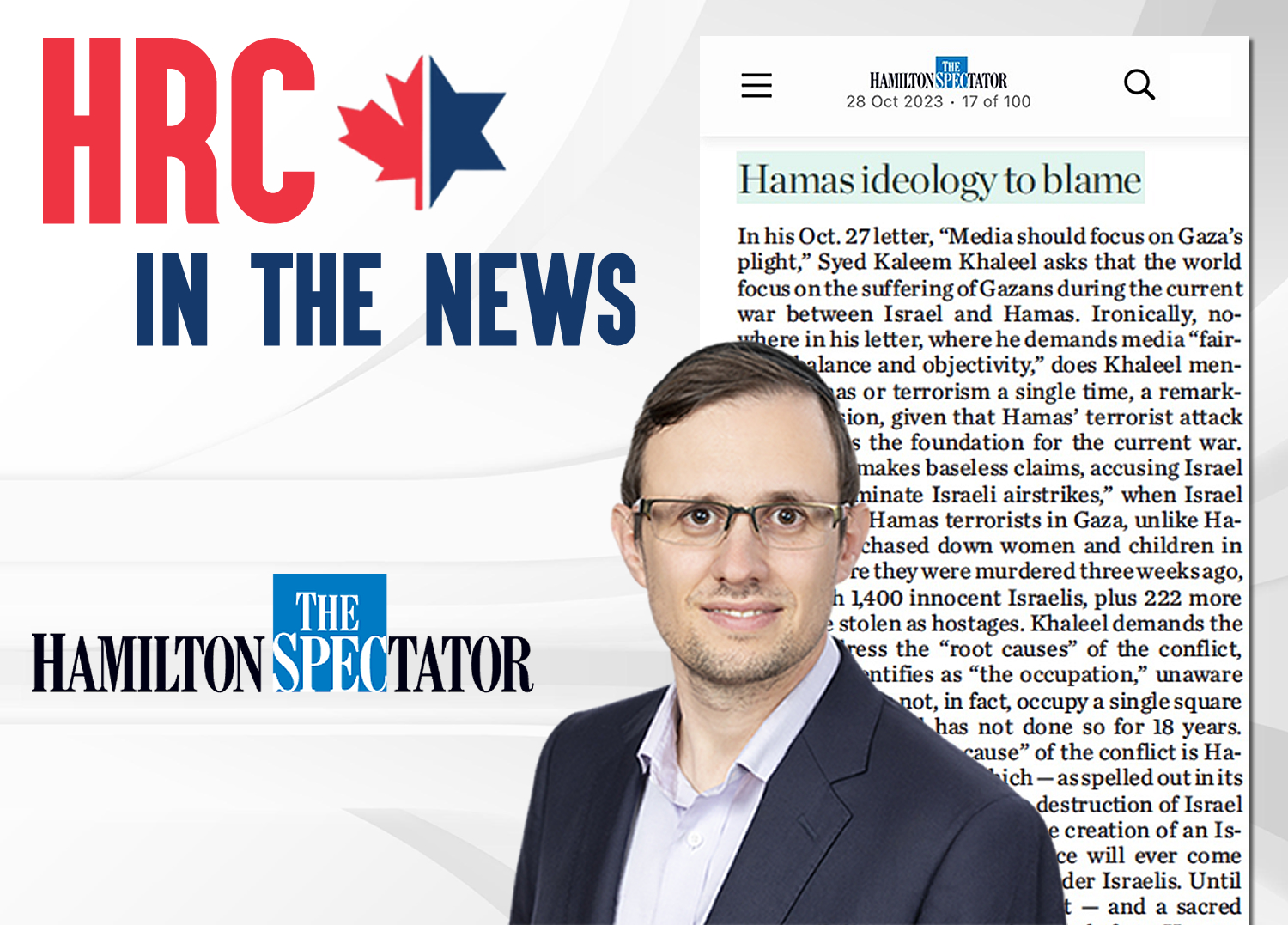 Hrc rebuts hamilton spectator letter writer who ignored hamas terrorism
