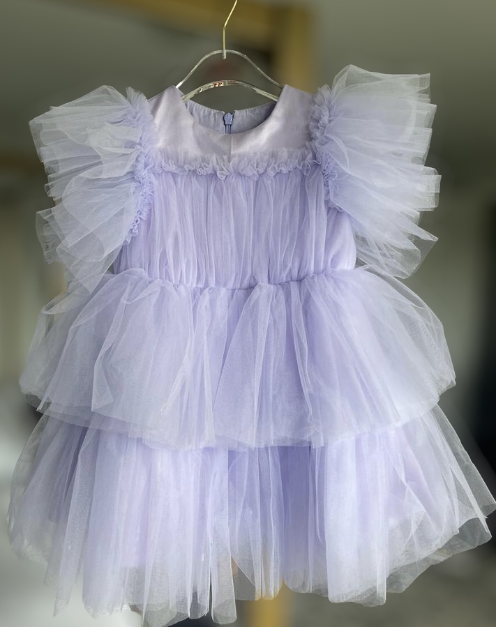 Little Girls Lavender Tulle Puff Dress ReTheRun